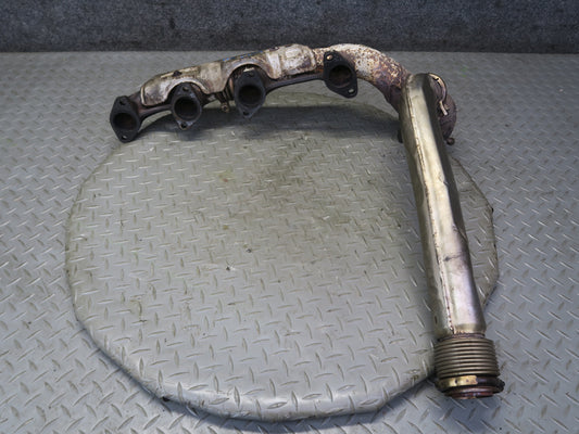 86-91 Mercedes W126 C126 560SEL 560SEC M117 Right Exhaust Manifold w Pipe OEM