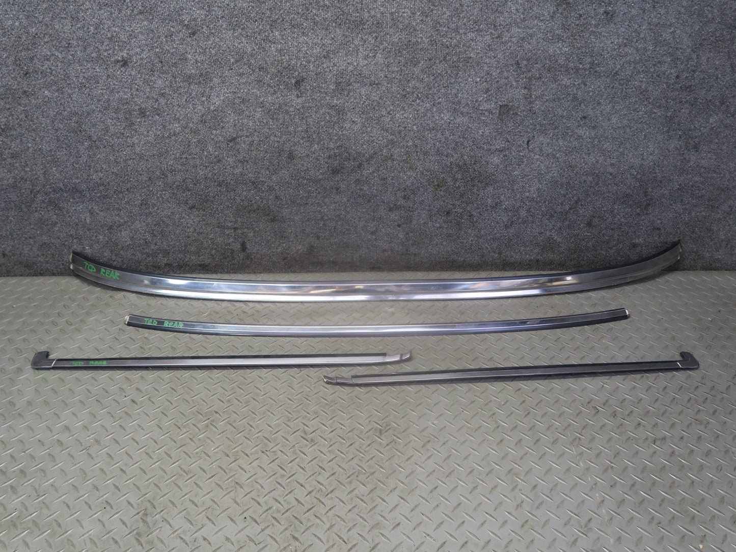 85-88 Toyota Cressida MX73 Sedan Rear Window Chrome Trim Molding Set OEM