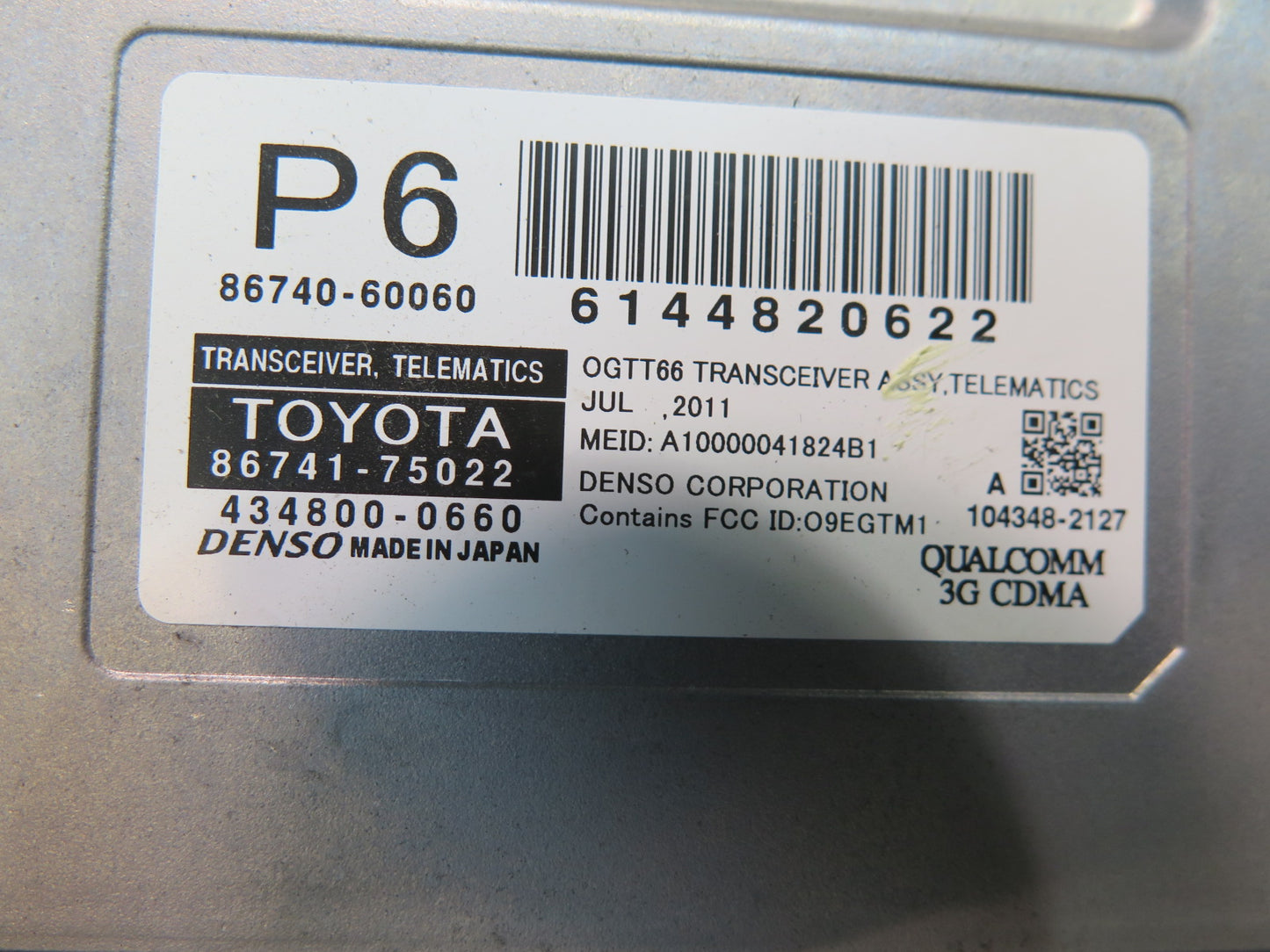 2010-2013 Lexus URJ150L GX460 Transceiver Telematics Computer Control Module