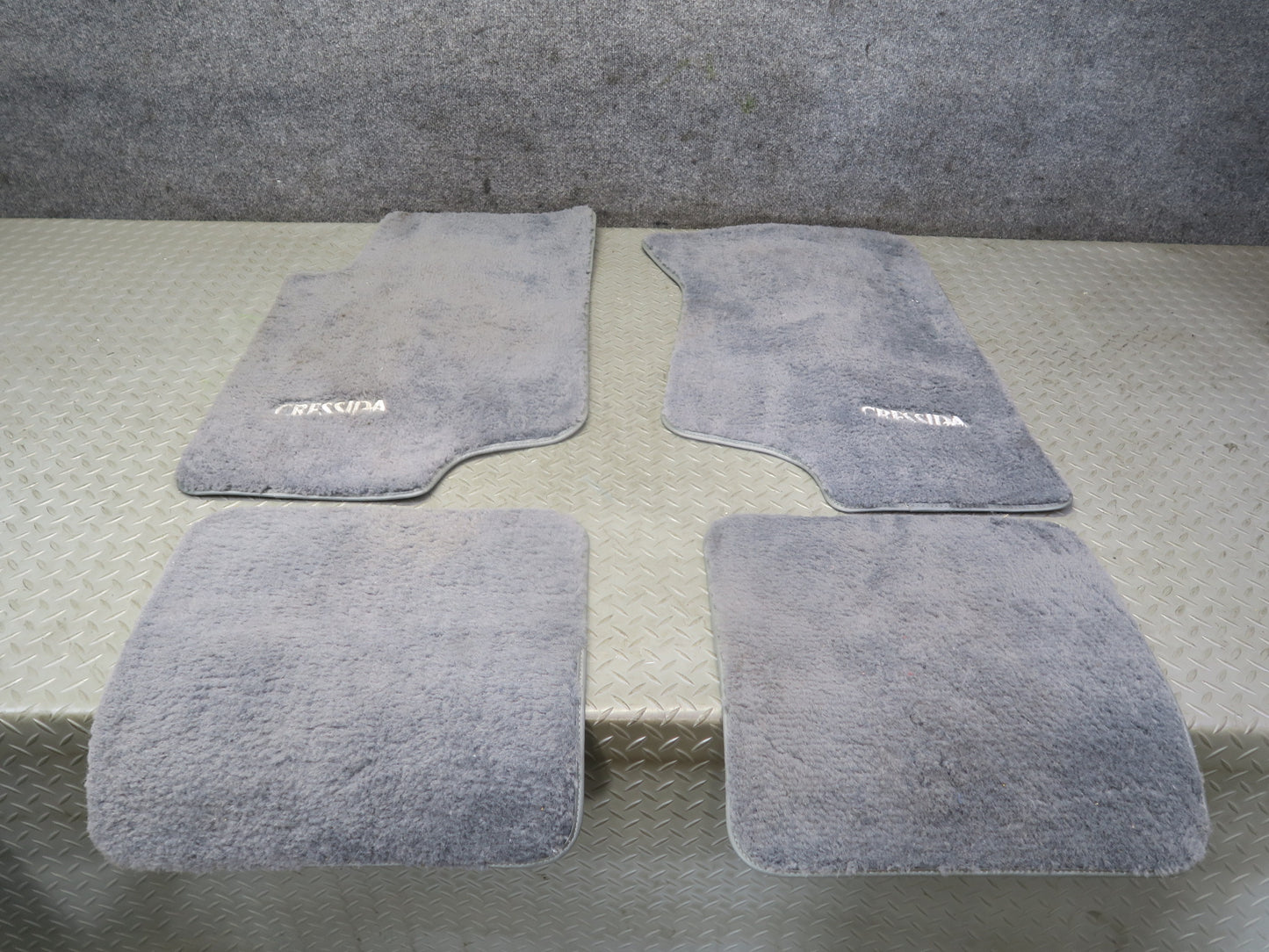 84-86 Toyota Cressida MX73 Sedan Set of 4 Front & Rear Floor MAT Gray OEM