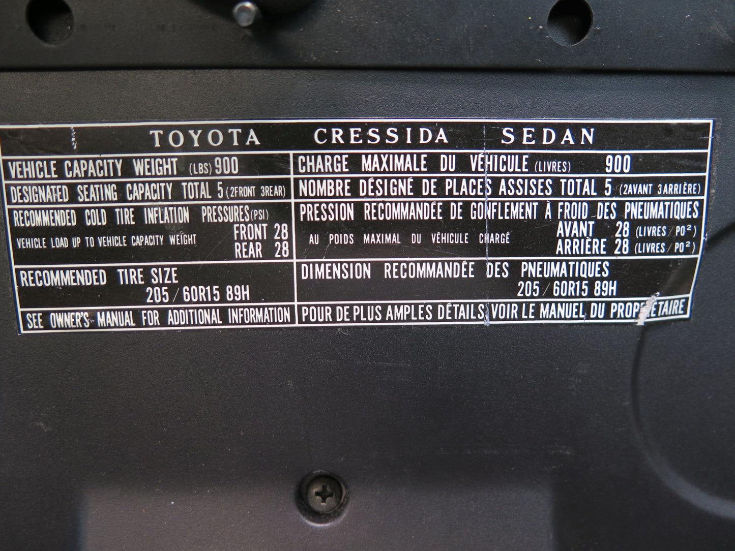 84-86 Toyota Cressida MX73 Sedan Dash Glove Box Compartment Storage Door Lid OEM