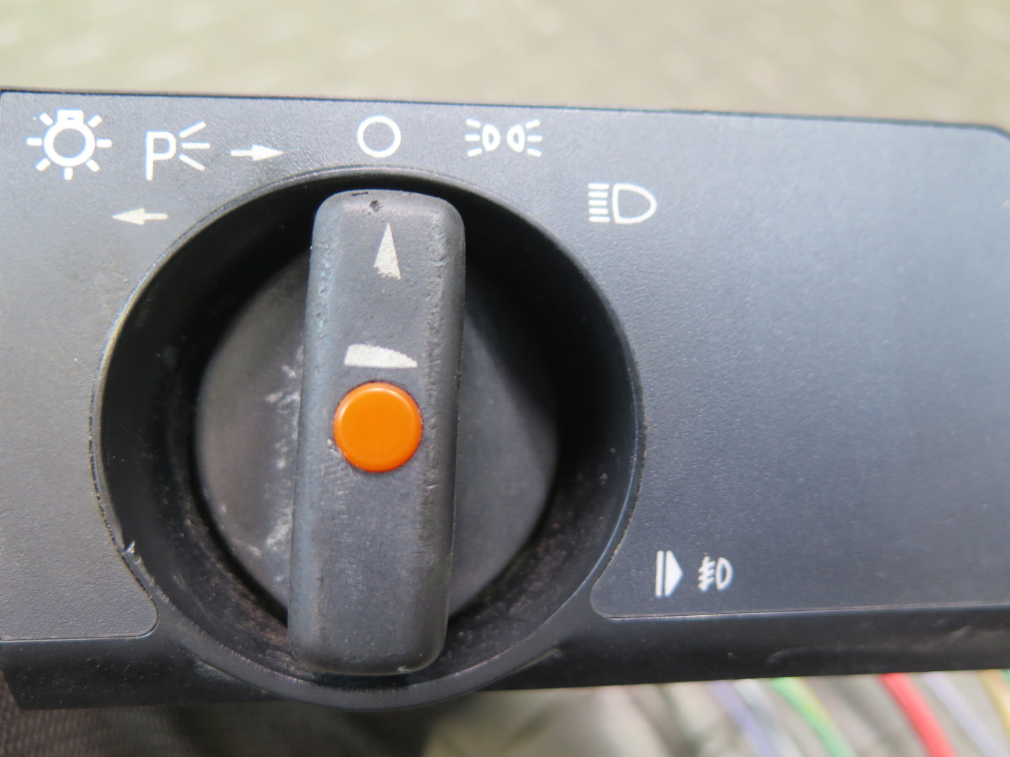 86-91 Mercedes W126 420SEL 560SEL Headlight Fog Light Knob Switch w Trim OEM
