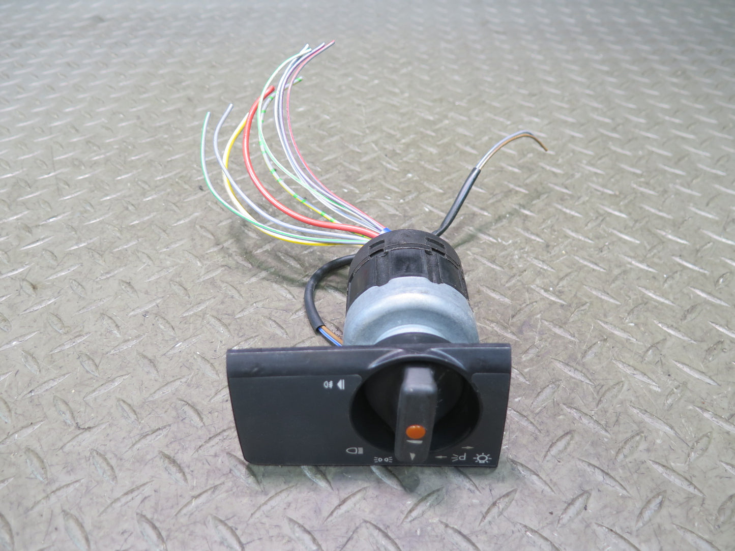 86-91 Mercedes W126 420SEL 560SEL Headlight Fog Light Knob Switch w Trim OEM