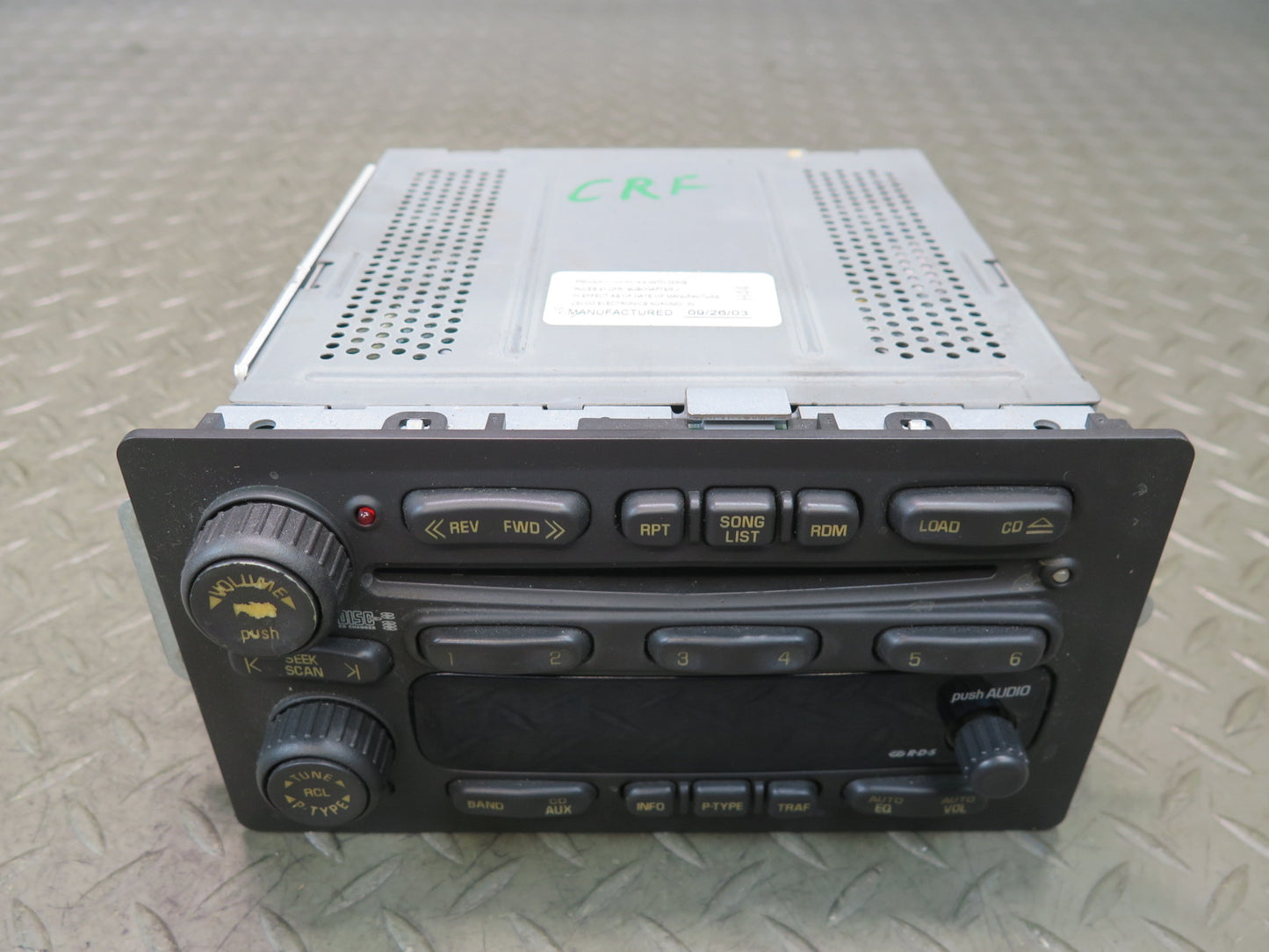 03-06 Chevrolet SSR Radio Stereo CD Changer Player Head Unit 15196055 OEM