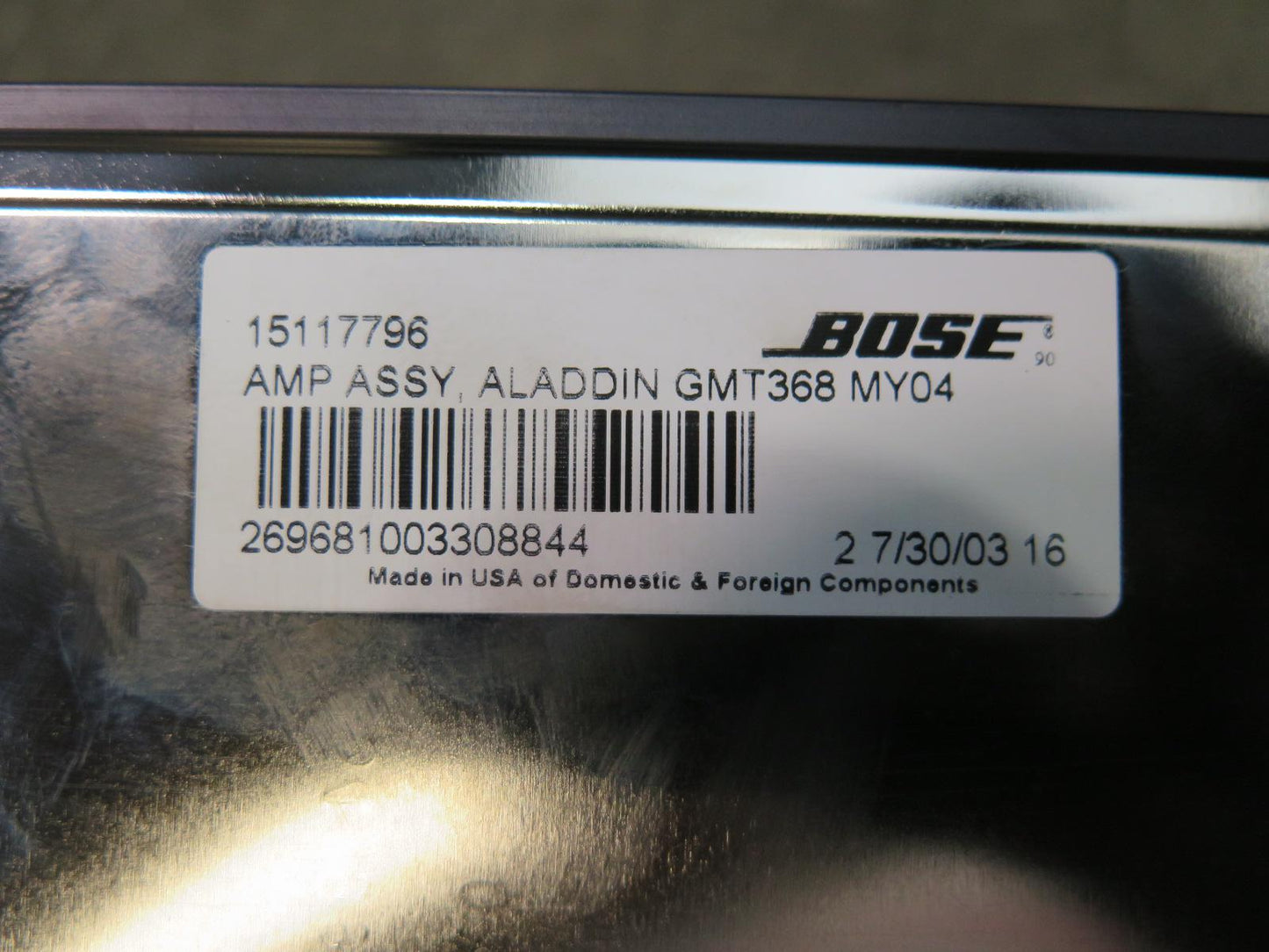 03-06 Chevrolet SSR Bose Radio Speaker Amplifier 15117796 OEM