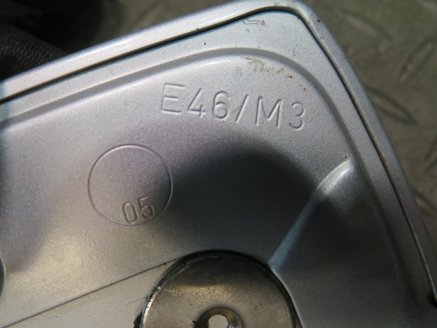 2001-2006 BMW E46 M3 Fuel Tank Filler Door Lid Cover w Cap Titan Silver