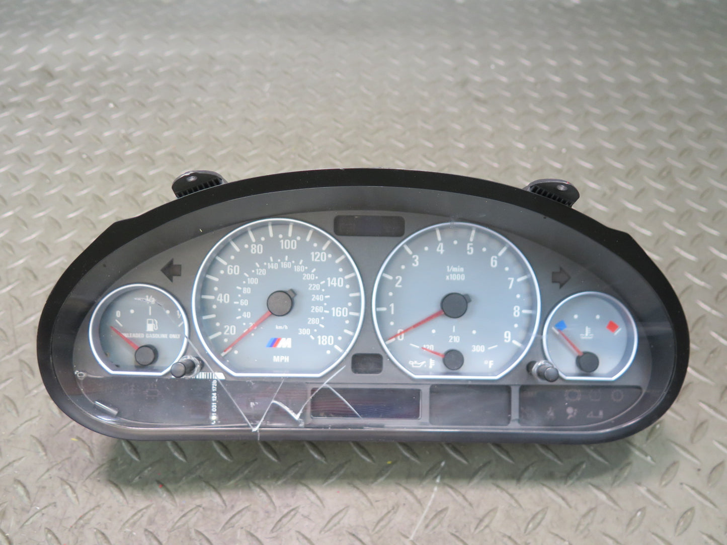 2001-2006 BMW E46 M3 M/T Instrument Cluster Gauge Speedometer 7833076 Damaged