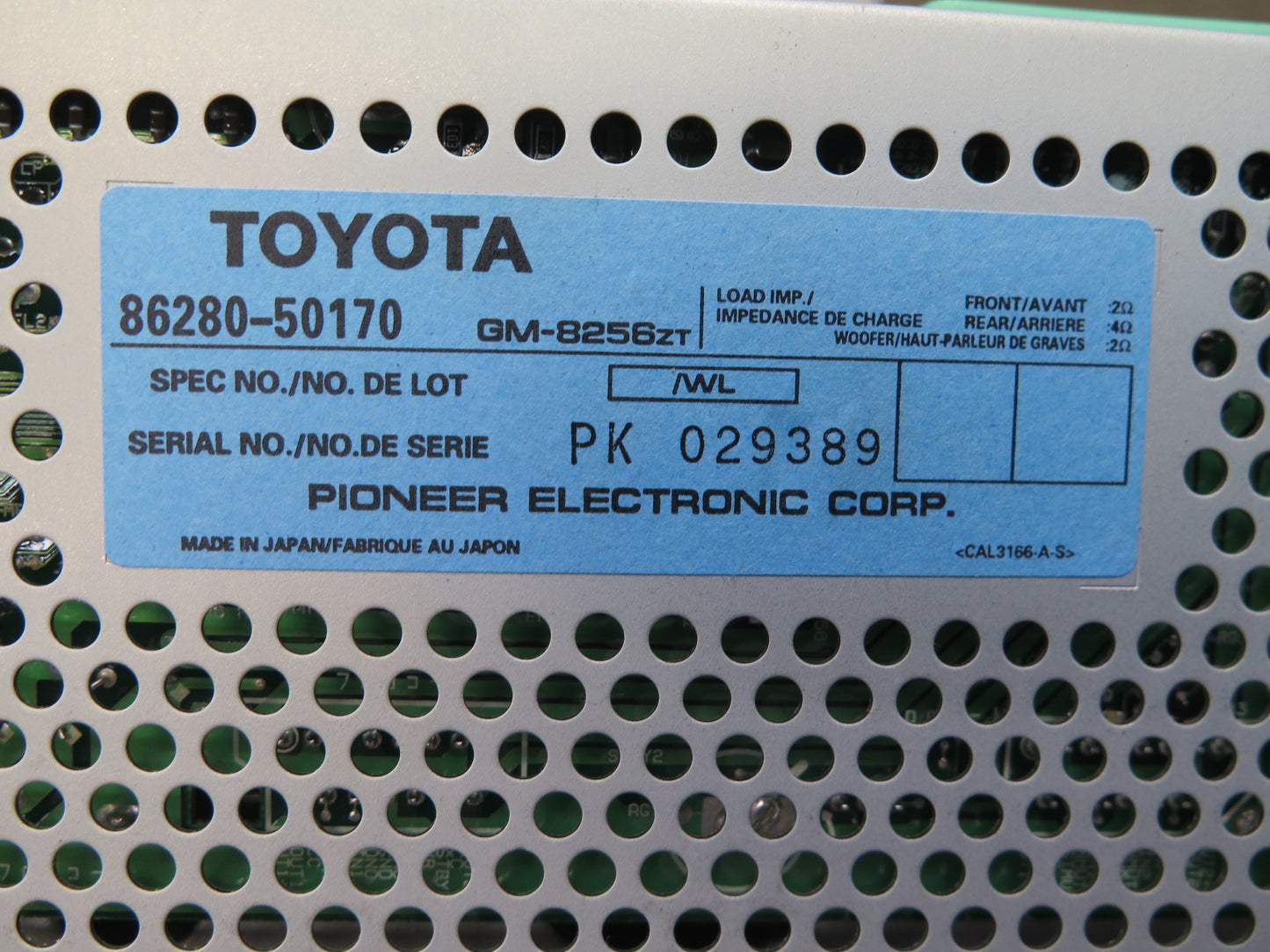 95-97 Toyota Celsior UCF20 Pioneer Audio Radio Amplifier AMP 86280-50170 OEM
