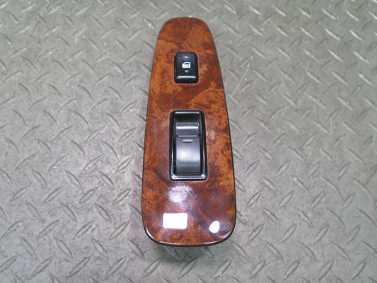 95-97 Toyota Celsior RHD UCF20 Front Left Door Window Switch w Trim Wood OEM