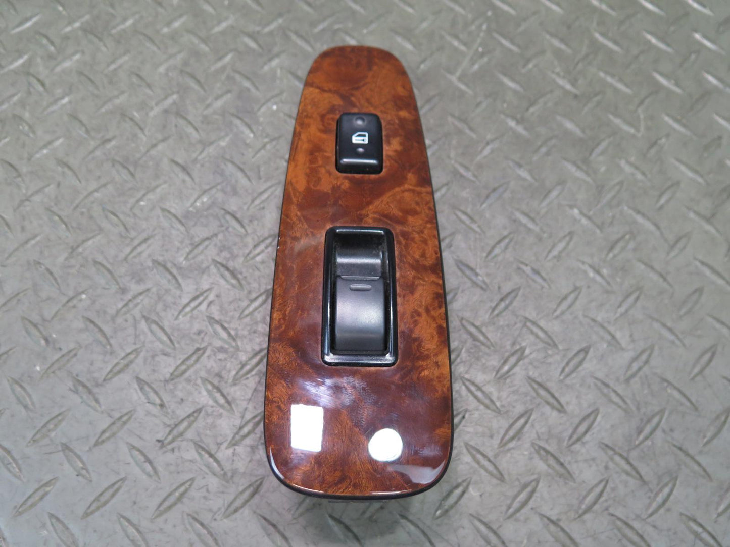 95-97 Toyota Celsior RHD UCF20 Front Left Door Window Switch w Trim Wood OEM