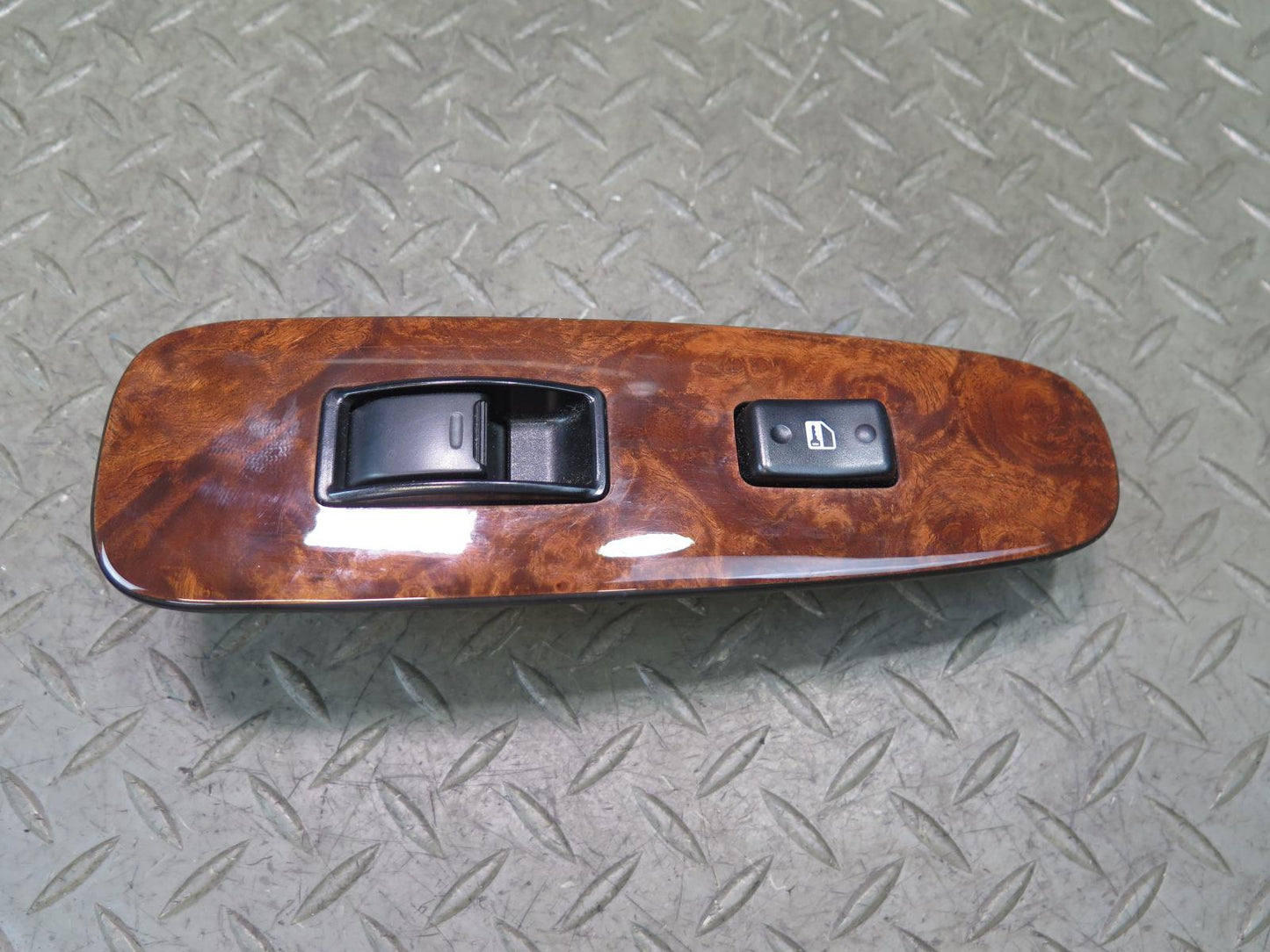 95-97 Toyota Celsior RHD UCF20 Front Left Door Window Switch w Trim Wood OEM