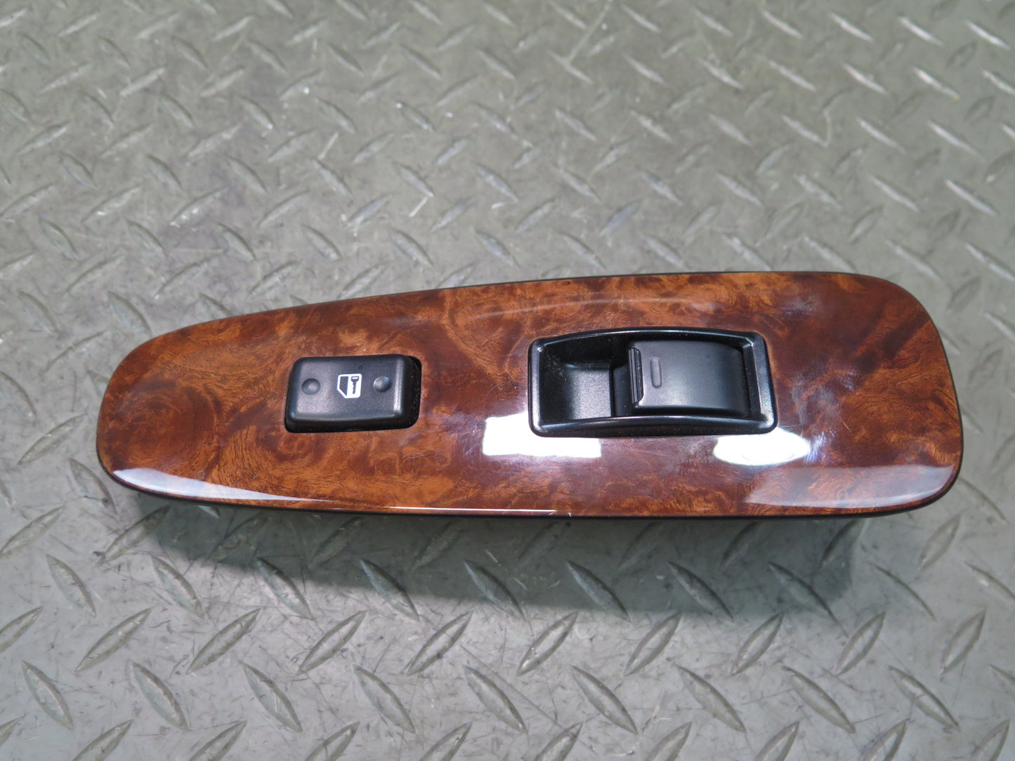 95-97 Toyota Celsior RHD UCF20 Front Left Door Window Switch w Trim Wood OEM