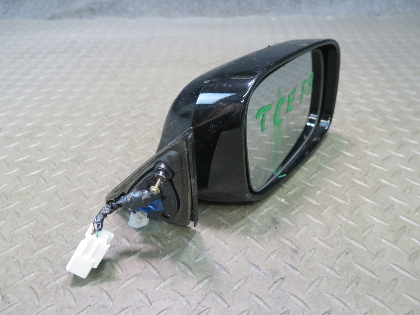 95-97 Toyota Celsior UCF20 RHD Front Right Side View Power Door Mirror Black OEM