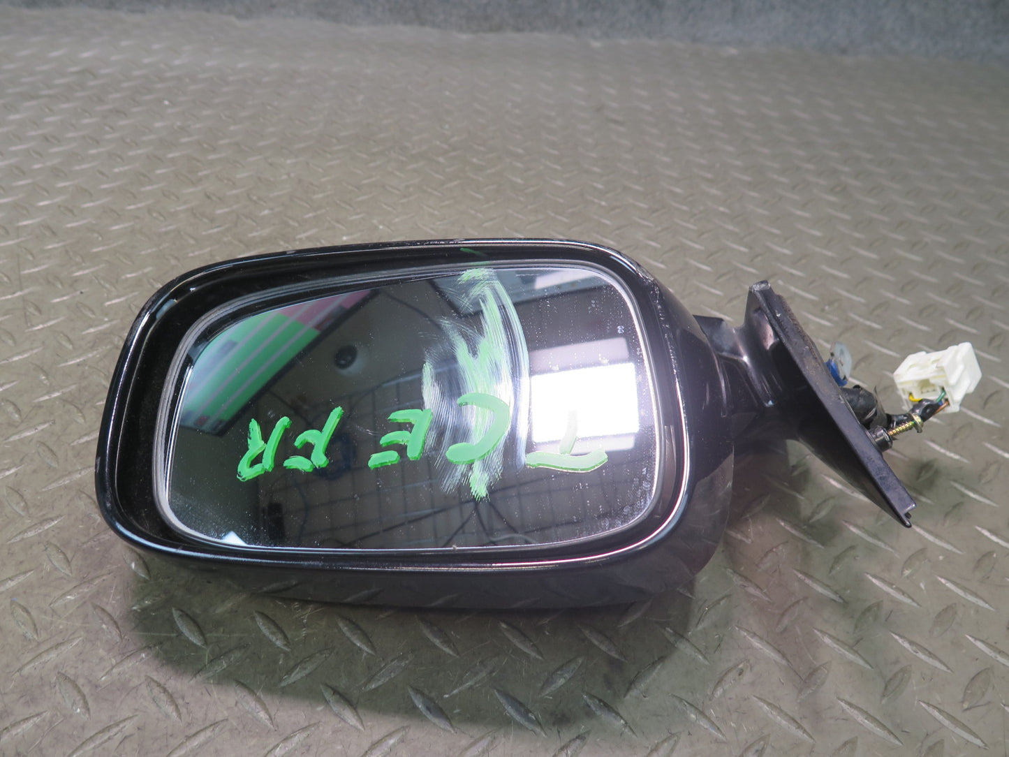 95-97 Toyota Celsior UCF20 RHD Front Right Side View Power Door Mirror Black OEM