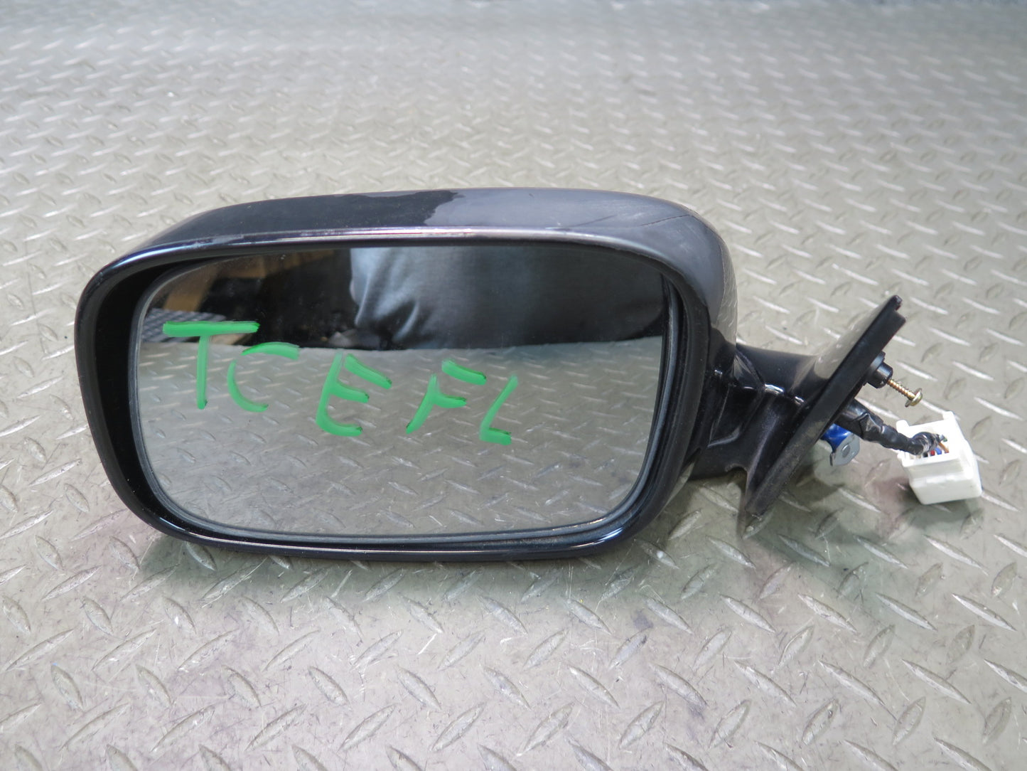 95-97 Toyota Celsior UCF20 RHD Front Left Side View Power Door Mirror Black OEM