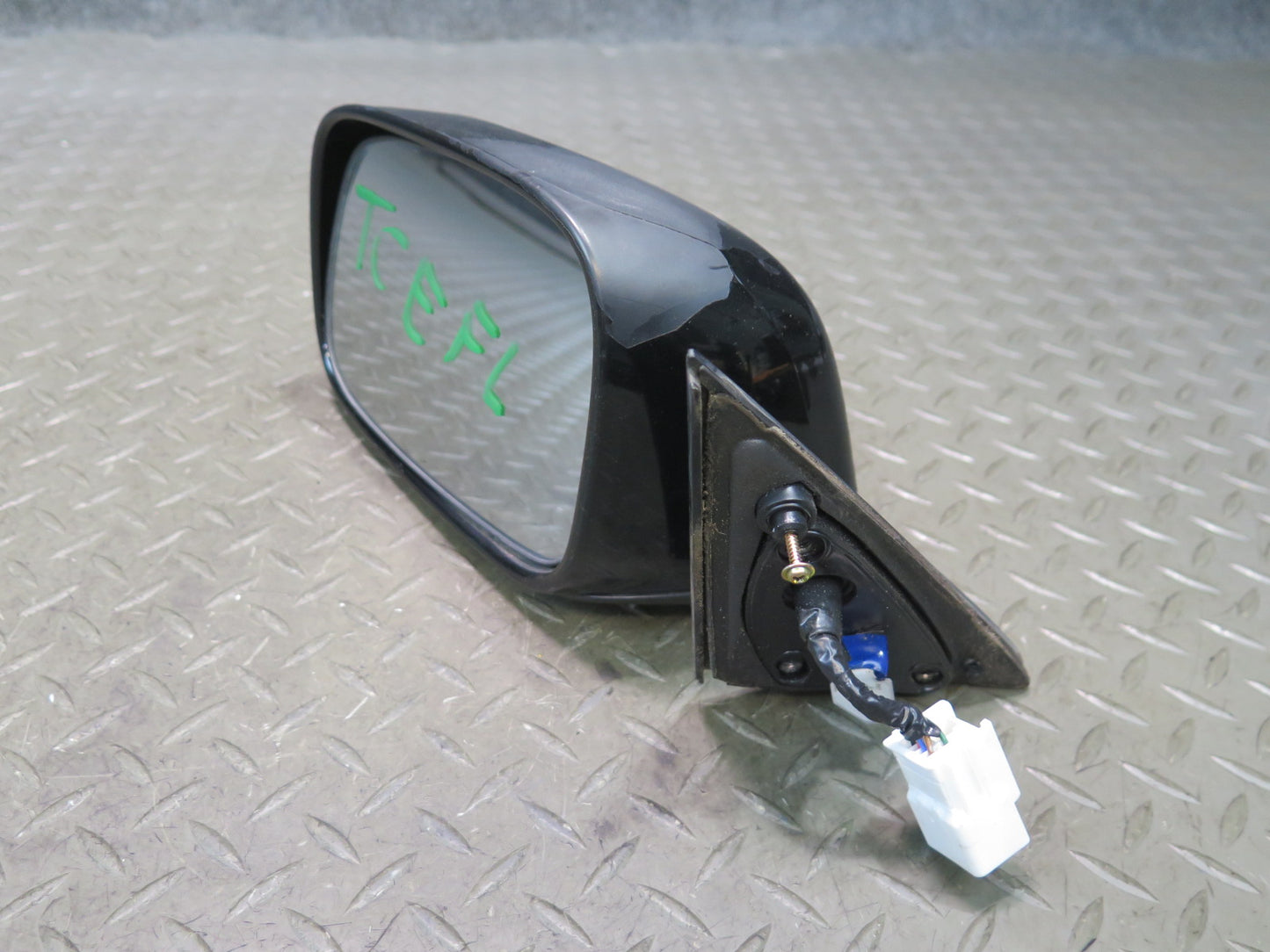 95-97 Toyota Celsior UCF20 RHD Front Left Side View Power Door Mirror Black OEM