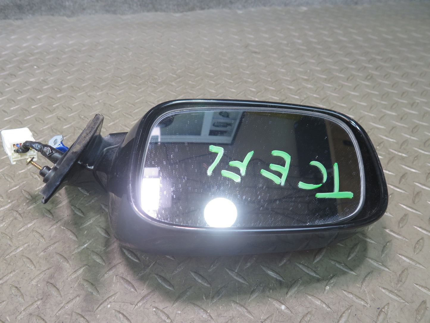 95-97 Toyota Celsior UCF20 RHD Front Left Side View Power Door Mirror Black OEM