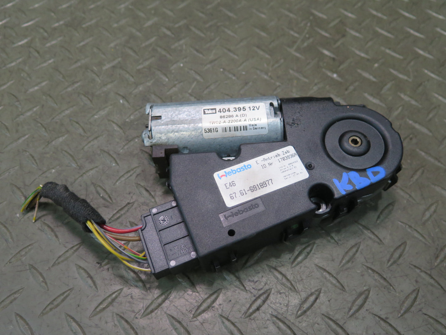 2001-2006 BMW E46 3-SERIES Sunroof Motor Drive Unit 6918977