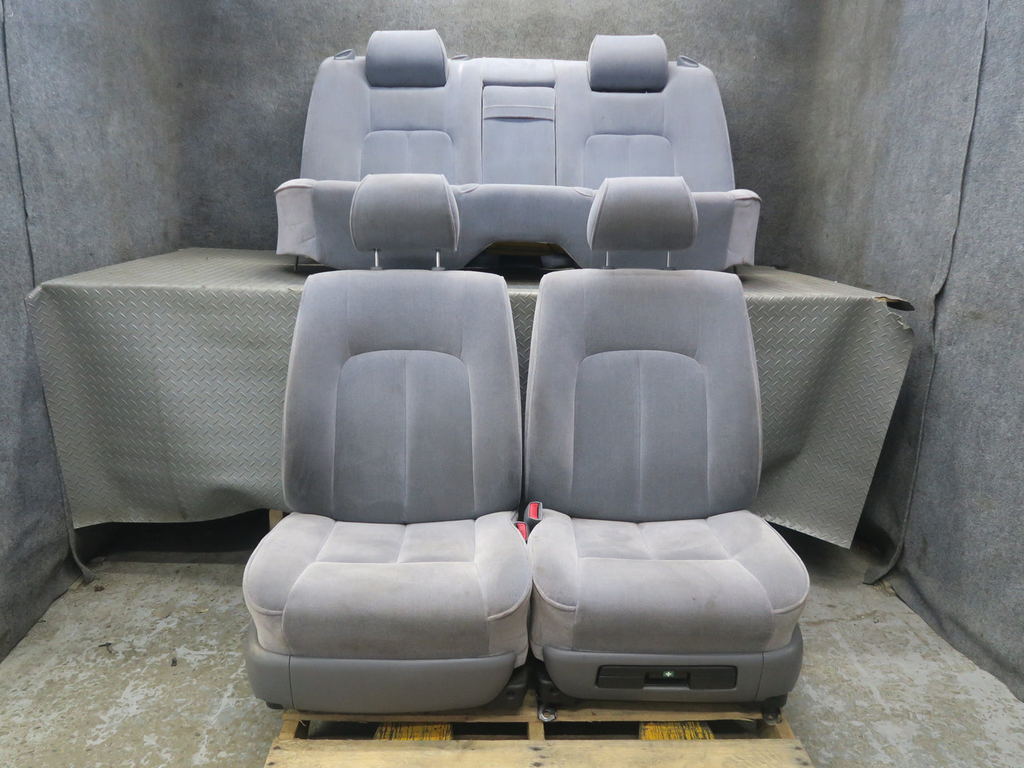 95-97 Toyota Celsior UCF20 RHD Front & Rear Power Velour Seat Set Gray OEM