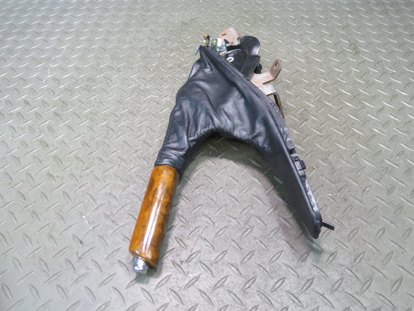 00-02 BMW E36/7 Z3 Emergency Parking Handbrake Lever Wood w Black Boot OEM