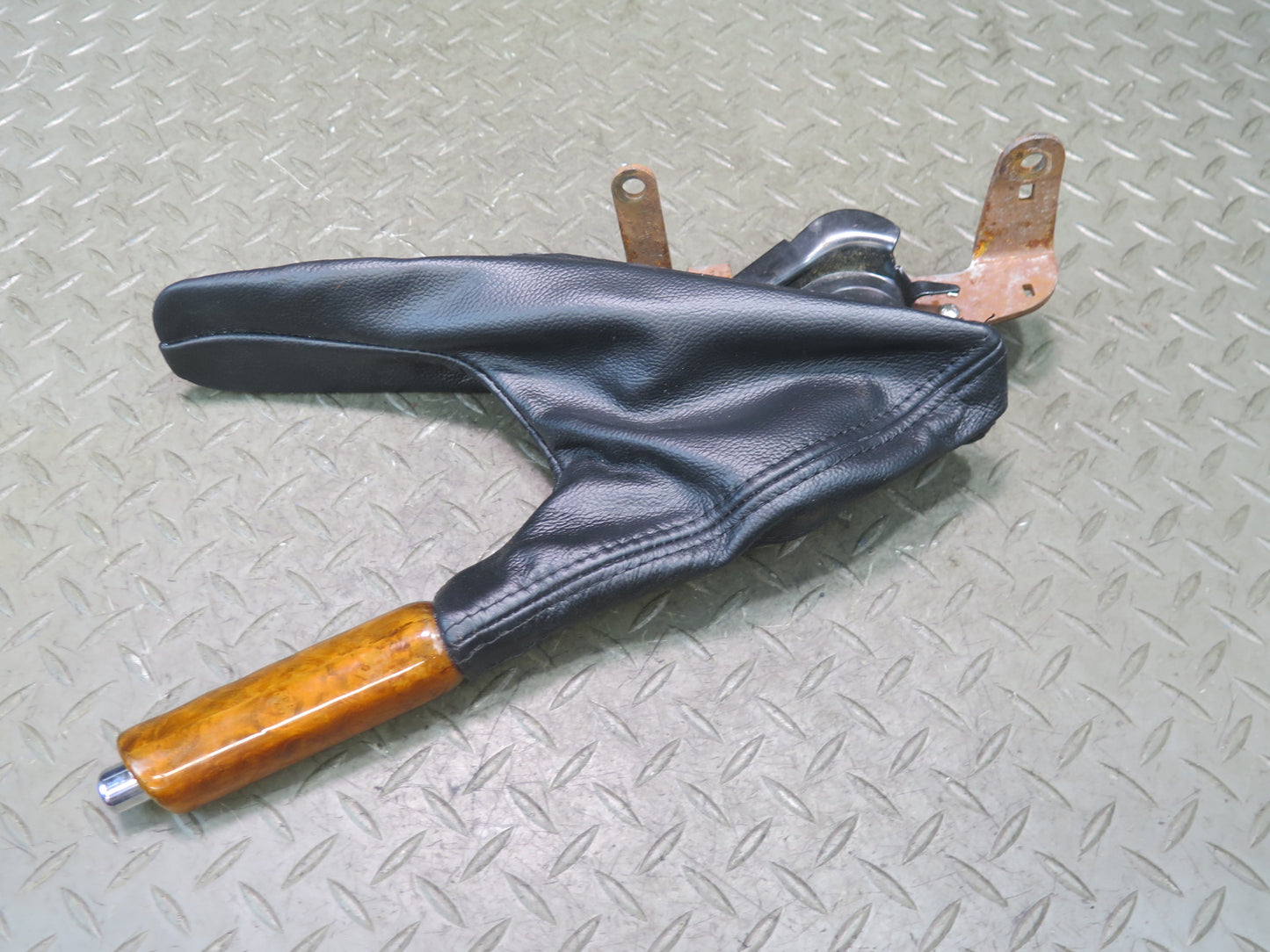 00-02 BMW E36/7 Z3 Emergency Parking Handbrake Lever Wood w Black Boot OEM