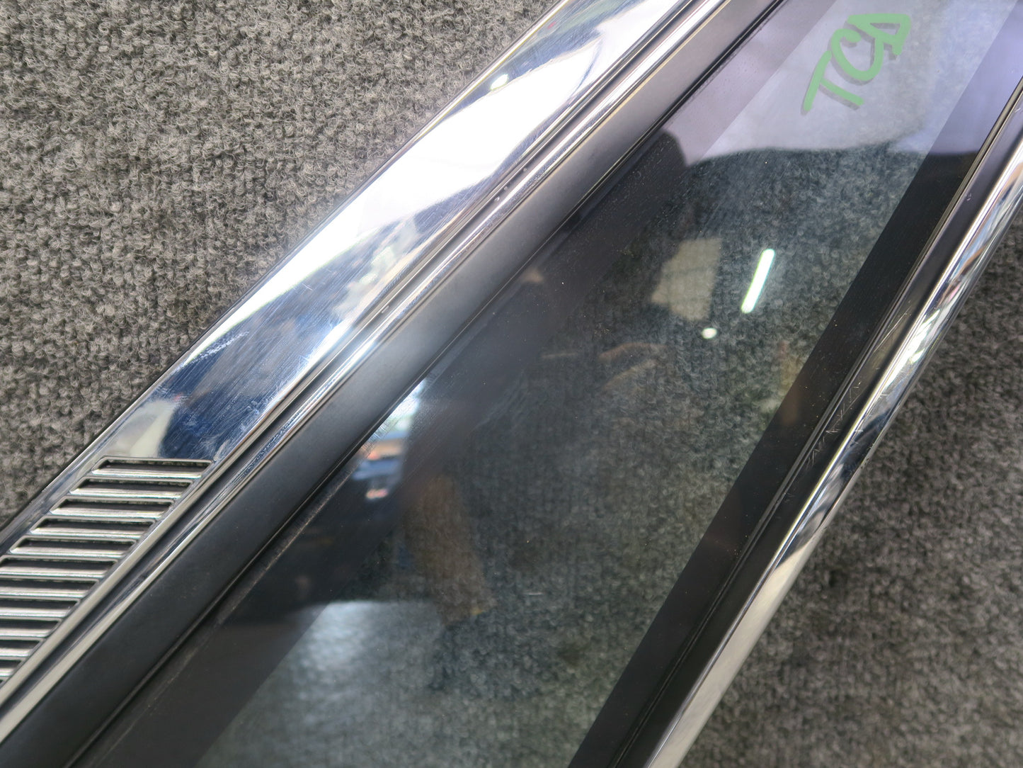 84-86 Toyota Cressida MX73 Sedan Rear Right Quarter Window Glass w Molding OEM