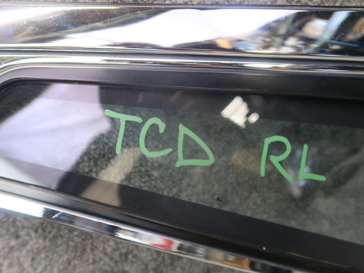 84-86 Toyota Cressida MX73 Sedan Rear Left Quarter Window Glass w Molding OEM