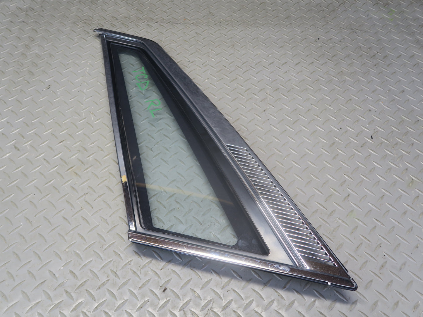 84-86 Toyota Cressida MX73 Sedan Rear Left Quarter Window Glass w Molding OEM