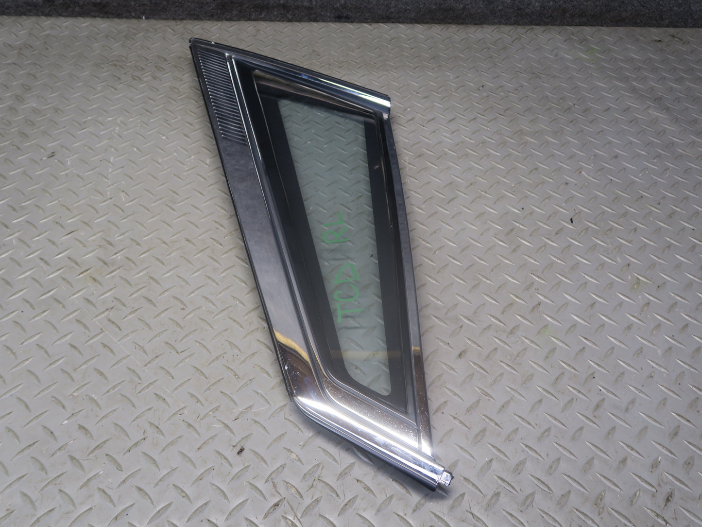 84-86 Toyota Cressida MX73 Sedan Rear Left Quarter Window Glass w Molding OEM