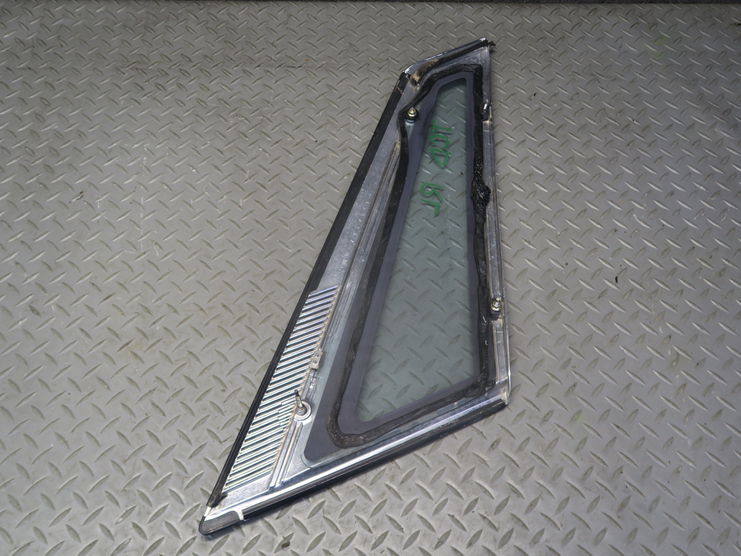 84-86 Toyota Cressida MX73 Sedan Rear Left Quarter Window Glass w Molding OEM