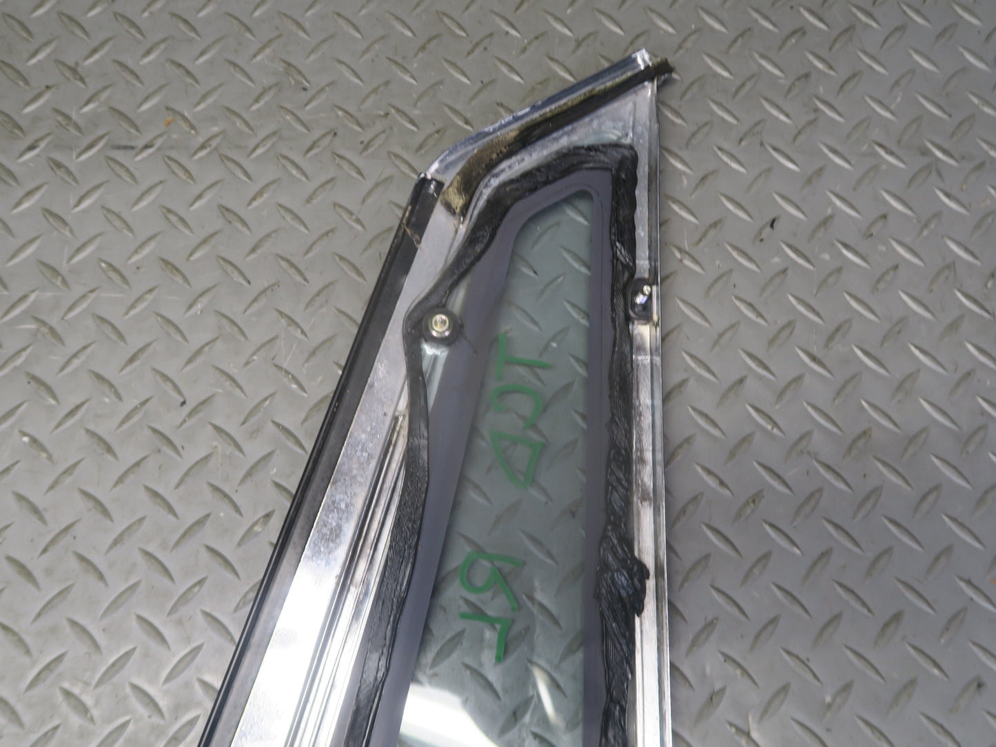 84-86 Toyota Cressida MX73 Sedan Rear Left Quarter Window Glass w Molding OEM