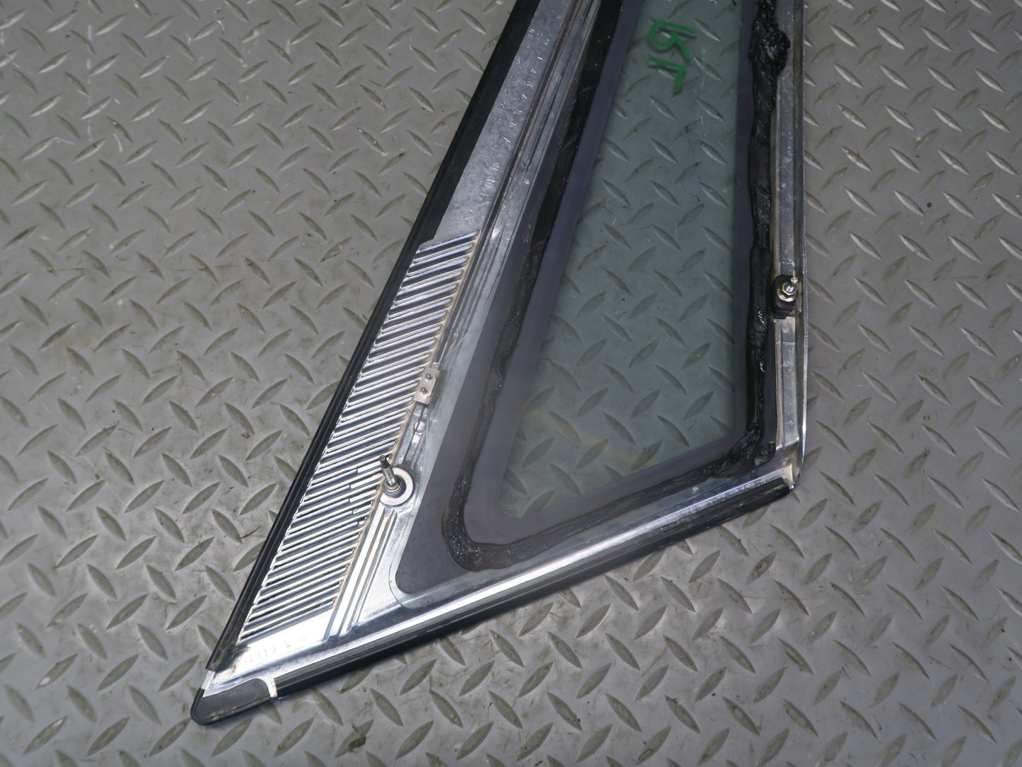 84-86 Toyota Cressida MX73 Sedan Rear Left Quarter Window Glass w Molding OEM