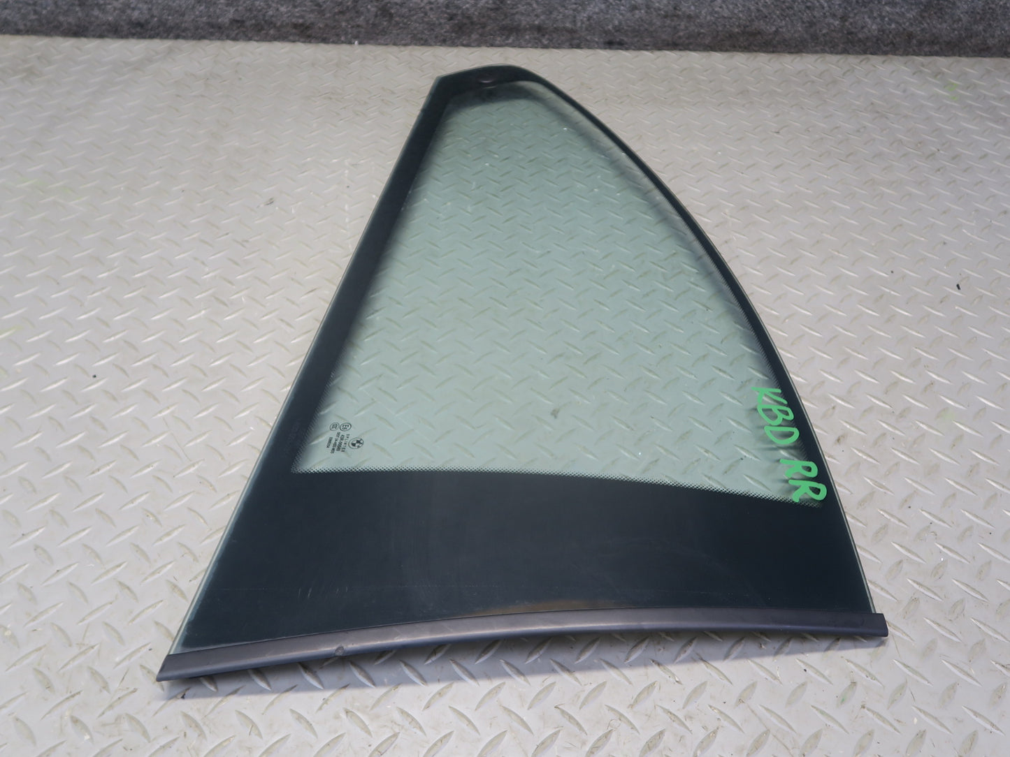 2001-2006 BMW E46 M3 Coupe Rear Right Quarter Glass Window w Weatherstrip Seal
