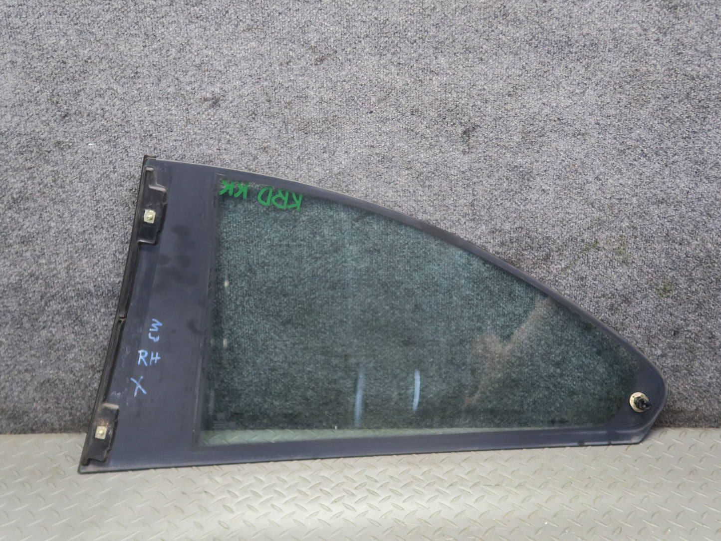 2001-2006 BMW E46 M3 Coupe Rear Right Quarter Glass Window w Weatherstrip Seal