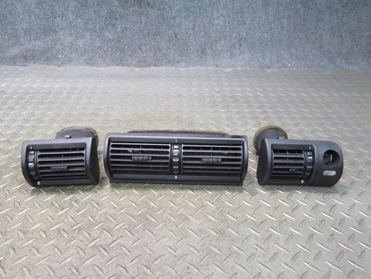 96-02 BMW E36/7 Z3 Set of 3 Dash Front Left Center Right Air Vent Black OEM