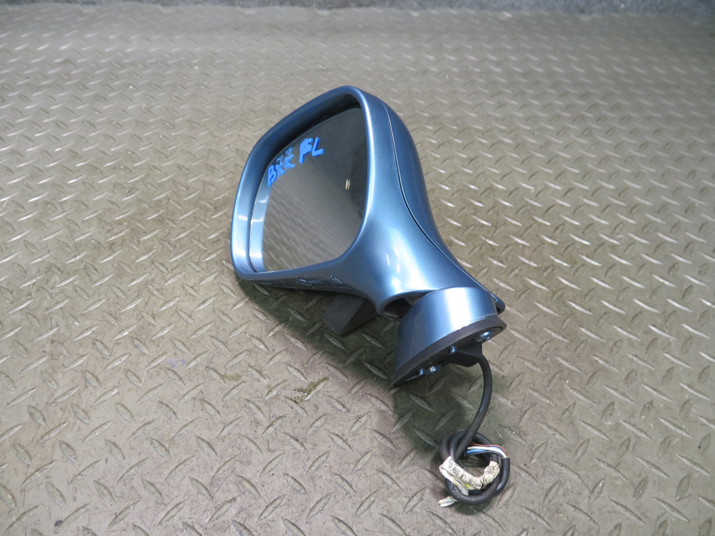 96-02 BMW E36/7 Z3 Front Left Exterior Side View Power Heated Mirror Blue OEM