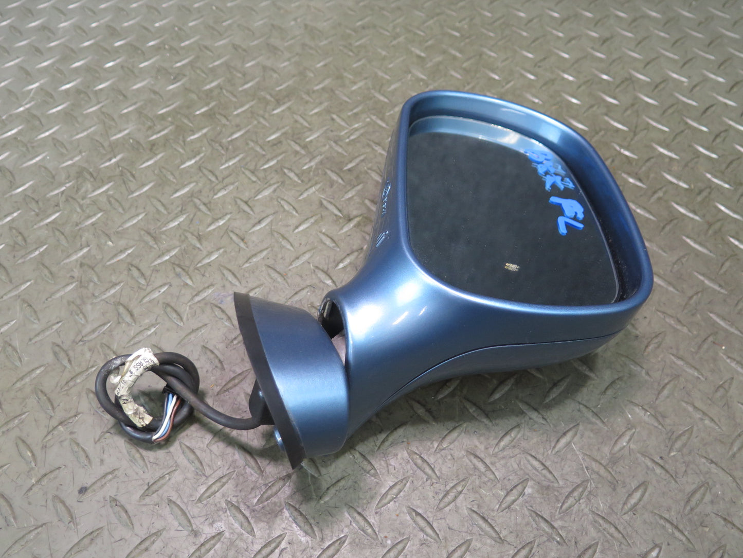 96-02 BMW E36/7 Z3 Front Left Exterior Side View Power Heated Mirror Blue OEM