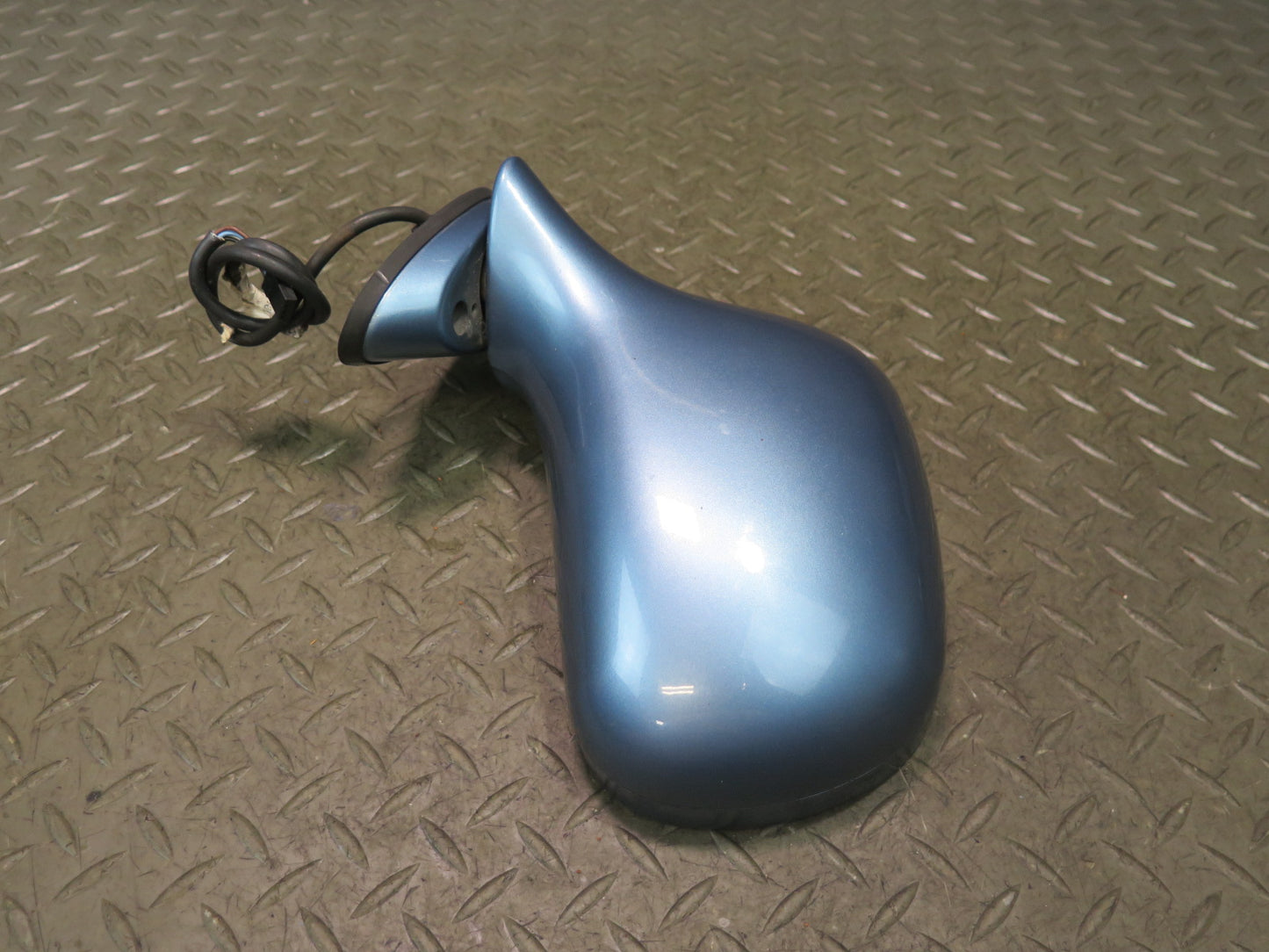 96-02 BMW E36/7 Z3 Front Left Exterior Side View Power Heated Mirror Blue OEM