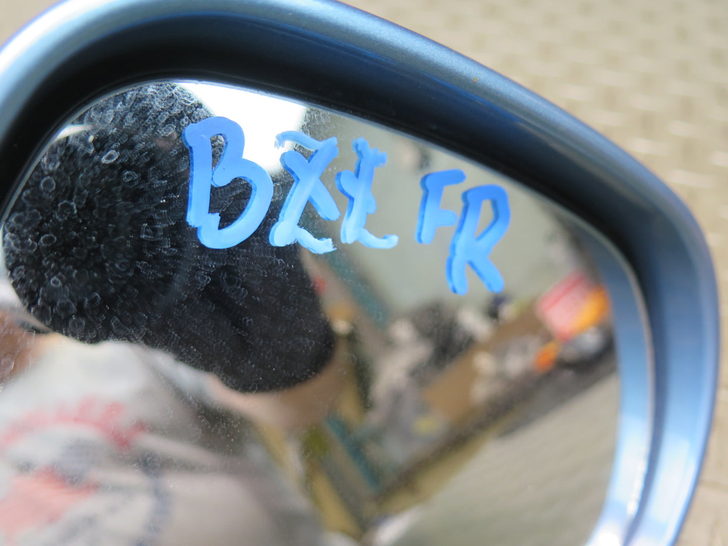 96-02 BMW E36/7 Z3 Front Right Exterior Side View Power Heated Mirror Blue OEM