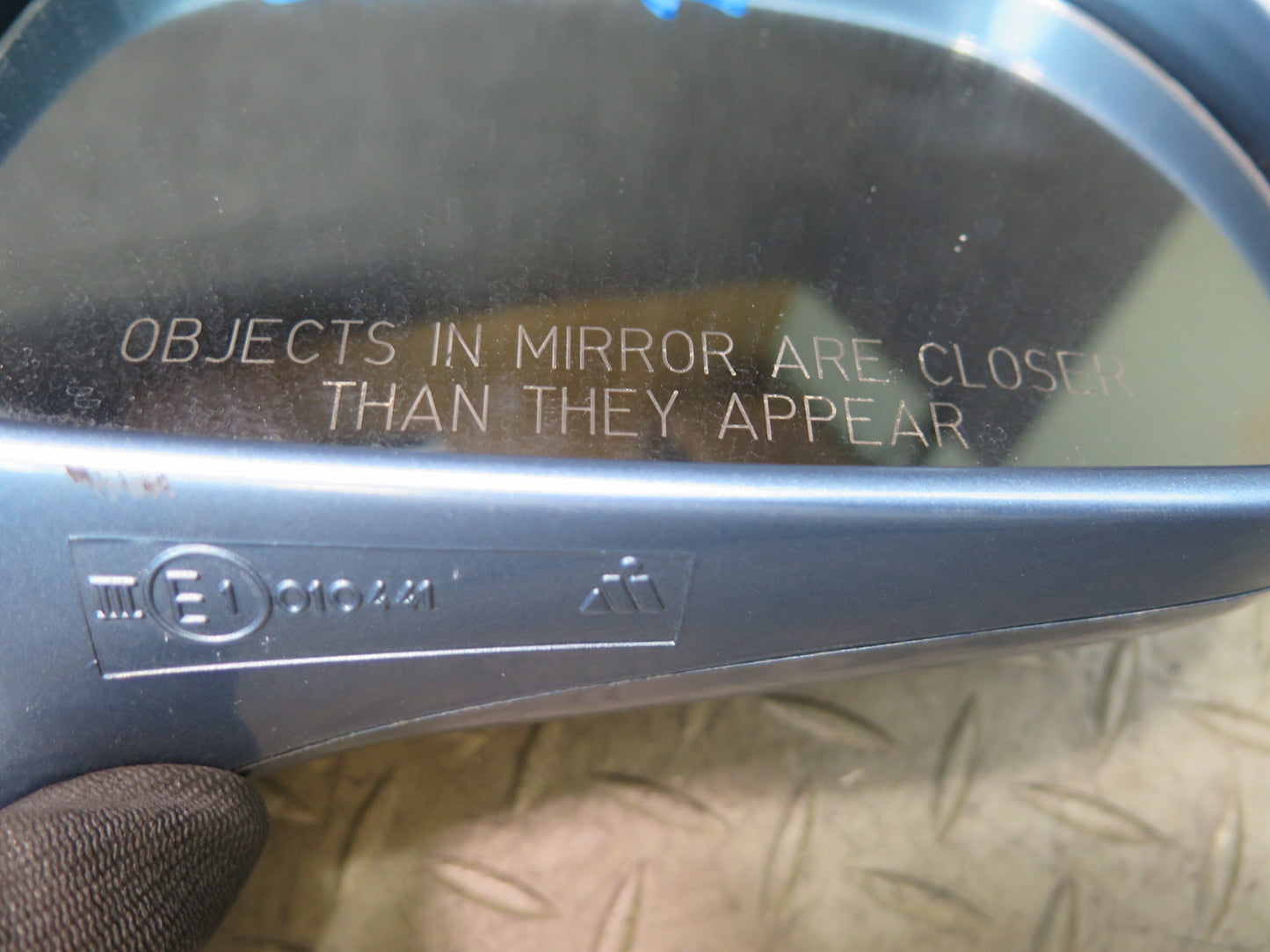 96-02 BMW E36/7 Z3 Front Right Exterior Side View Power Heated Mirror Blue OEM
