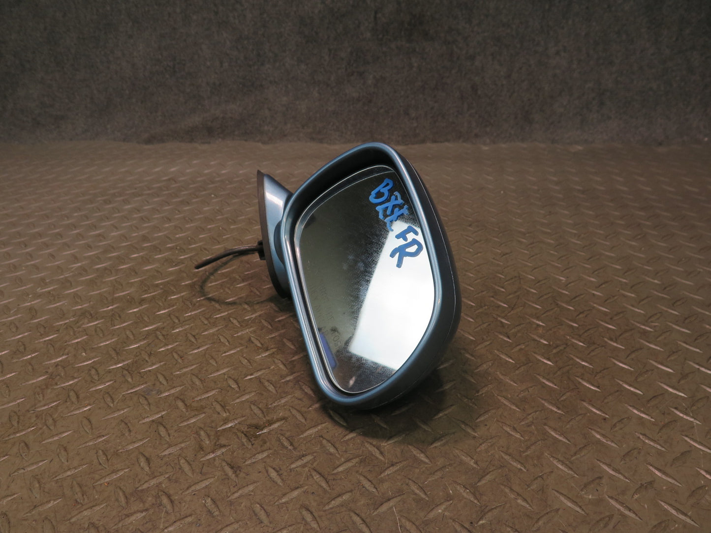 96-02 BMW E36/7 Z3 Front Right Exterior Side View Power Heated Mirror Blue OEM
