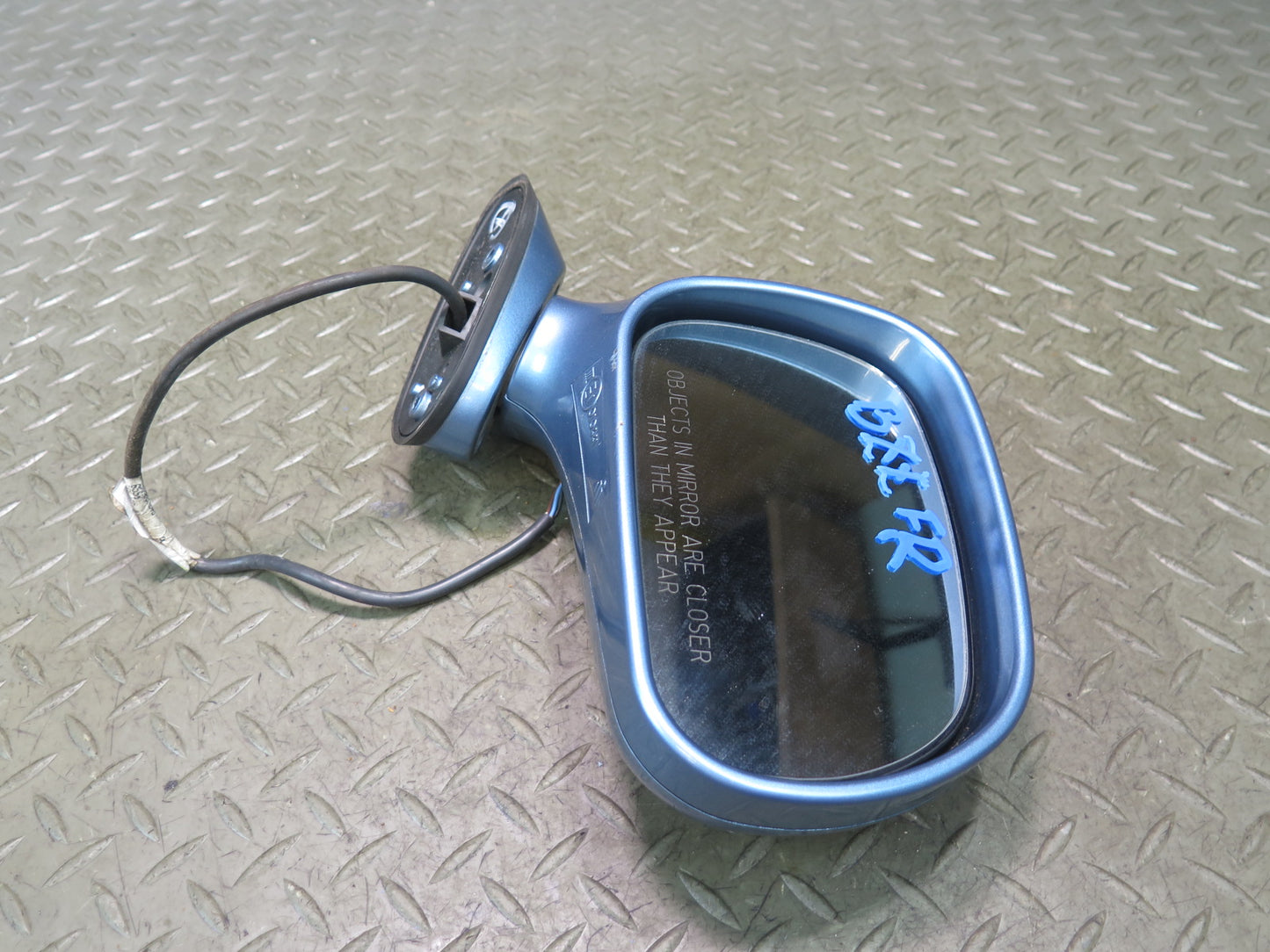 96-02 BMW E36/7 Z3 Front Right Exterior Side View Power Heated Mirror Blue OEM