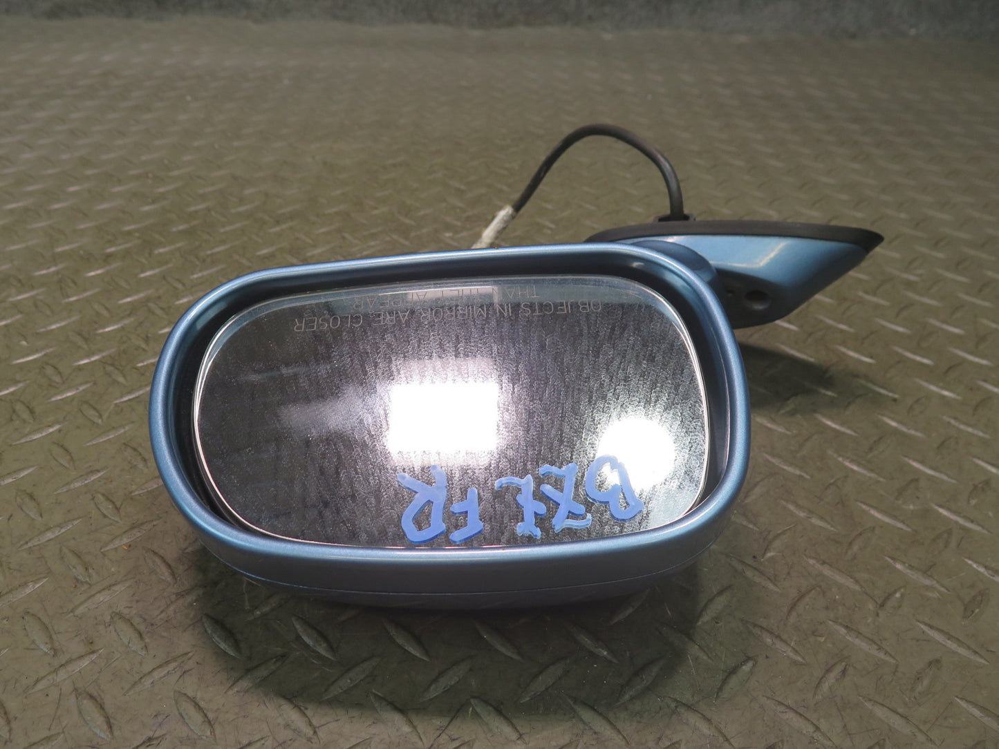 96-02 BMW E36/7 Z3 Front Right Exterior Side View Power Heated Mirror Blue OEM