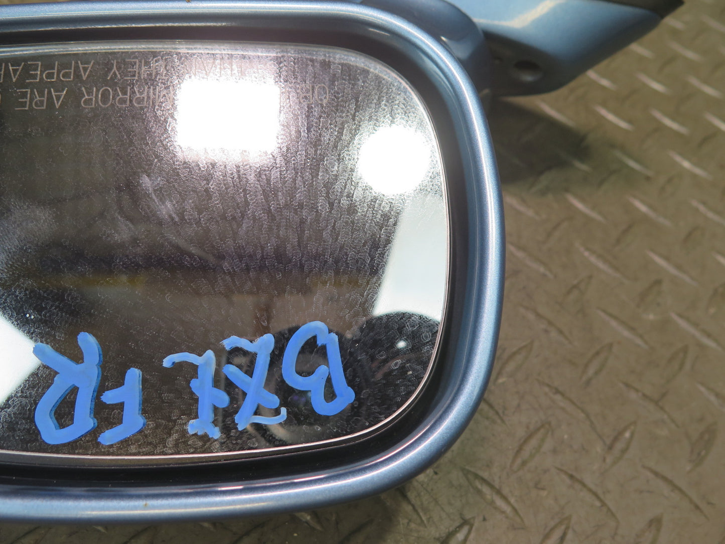 96-02 BMW E36/7 Z3 Front Right Exterior Side View Power Heated Mirror Blue OEM