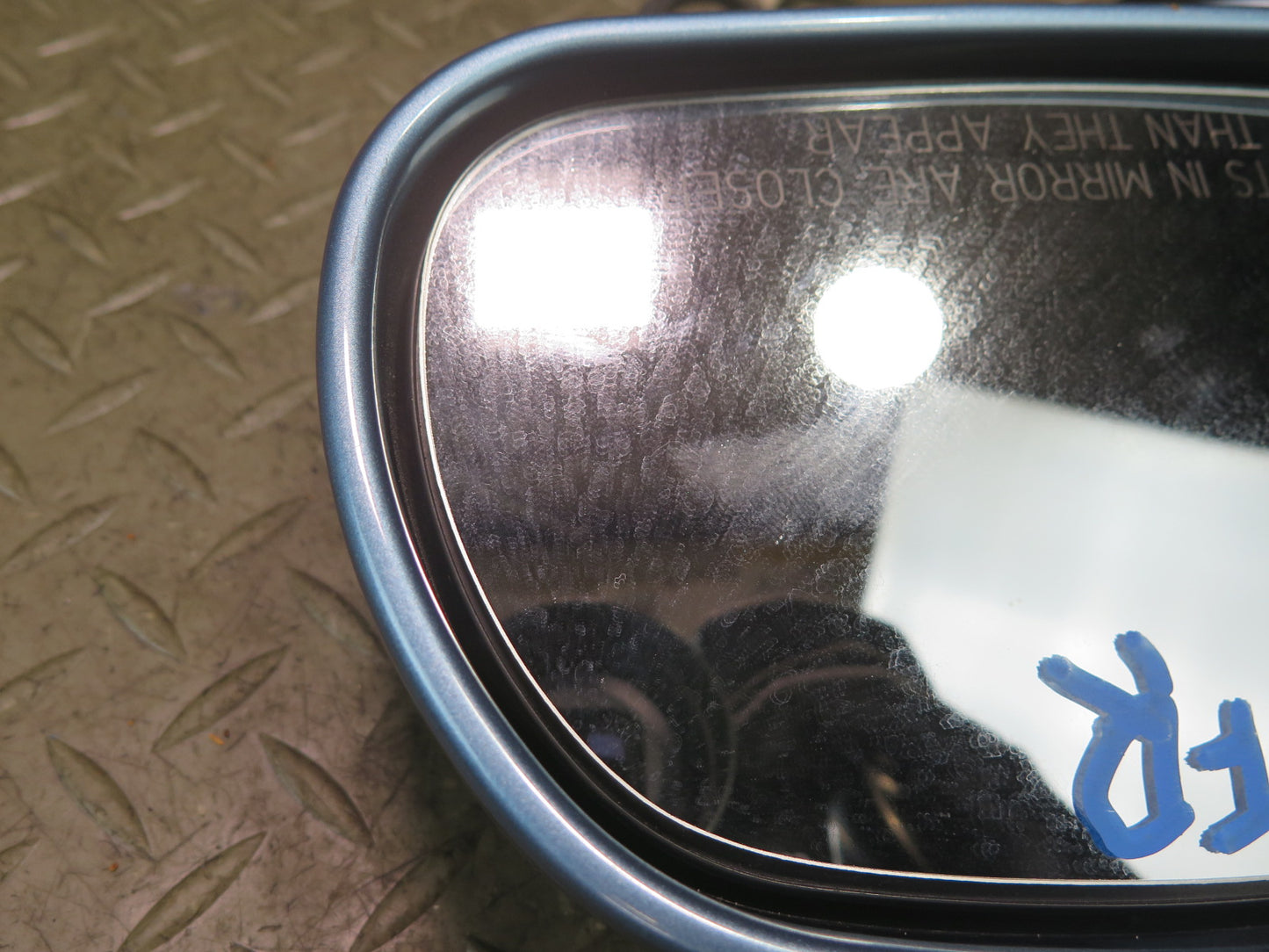 96-02 BMW E36/7 Z3 Front Right Exterior Side View Power Heated Mirror Blue OEM