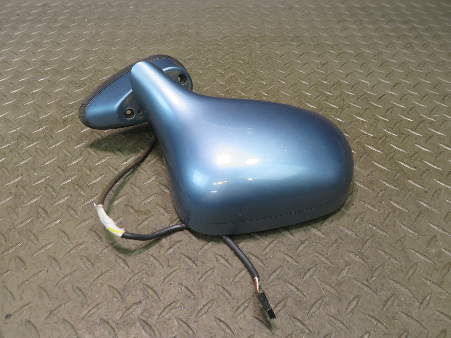 96-02 BMW E36/7 Z3 Front Right Exterior Side View Power Heated Mirror Blue OEM