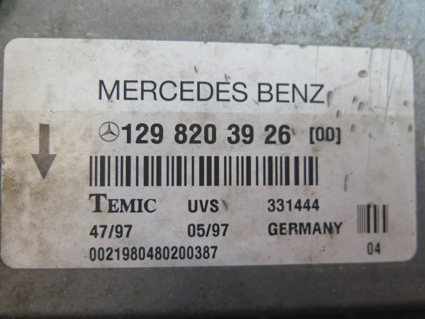 96-02 Mercedes R129 Sl-class TOP Convertible Control Module 1298203926 OEM