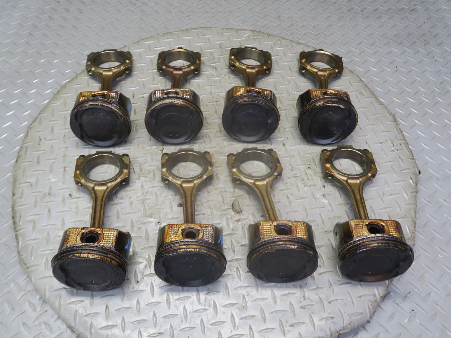 01-06 Lexus LS430 UCF30L 3UZFE Set of 8 Engine Motor Piston Connecting Rod OEM