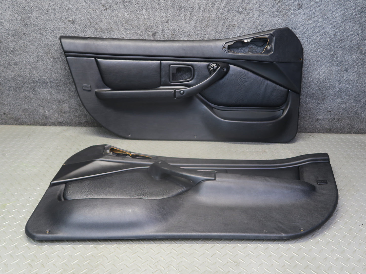 01-02 BMW E36/7 Z3 Roadster Set of 2 Door Interior Trim Cover Panel Black OEM