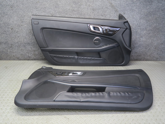 12-16 Mercedes R172 SLK Front Left & Right Side Interior Door Panel Cover Set